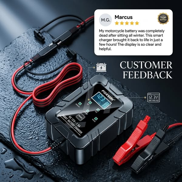 6v 12v Automatic Intelligent Recognition